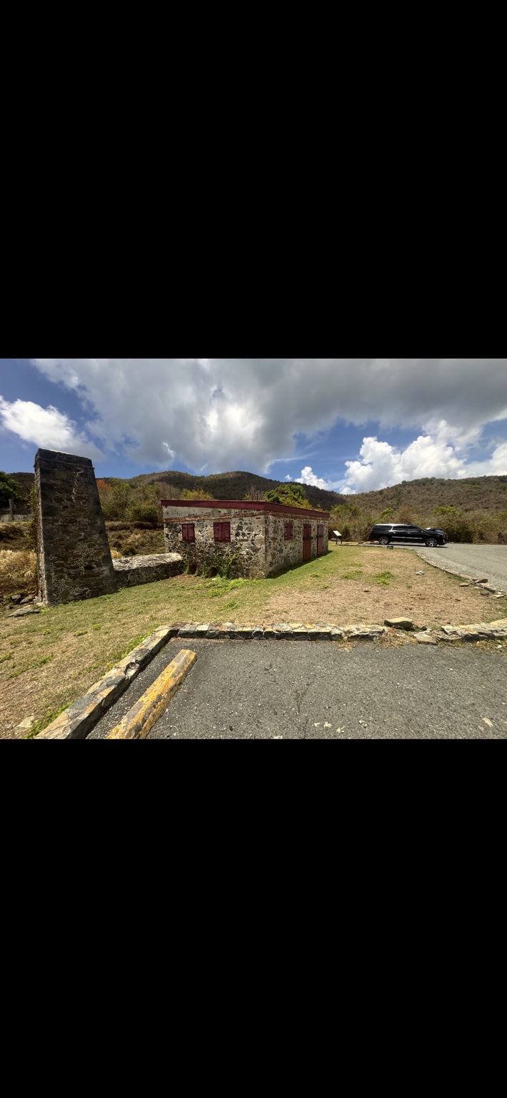 Historic stone structure at a Virgin Islands island-tour stop